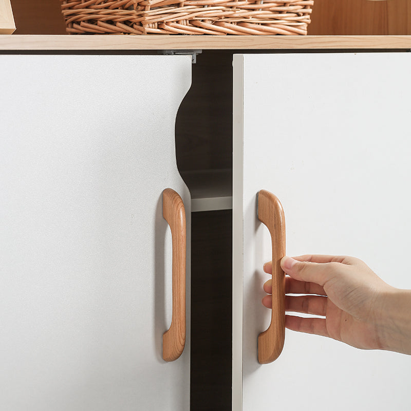 Soft Modern Solid Wood Curved Arch Cabinet Pulls