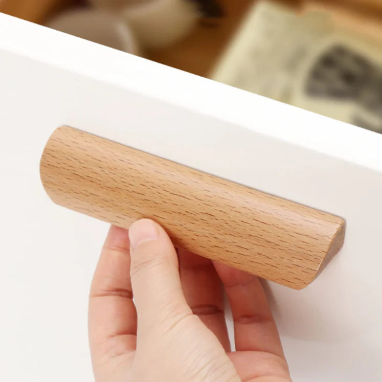 Modern Solid Wood Finger Edge Pulls for Cabinets and Drawers