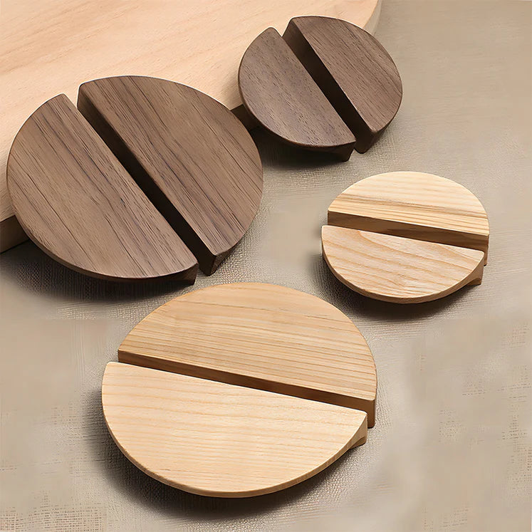 Contemporary Half Moon Wood Cabinet Pulls