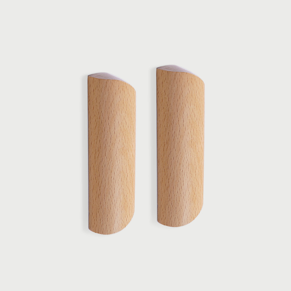Modern Solid Wood Finger Edge Pulls for Cabinets and Drawers