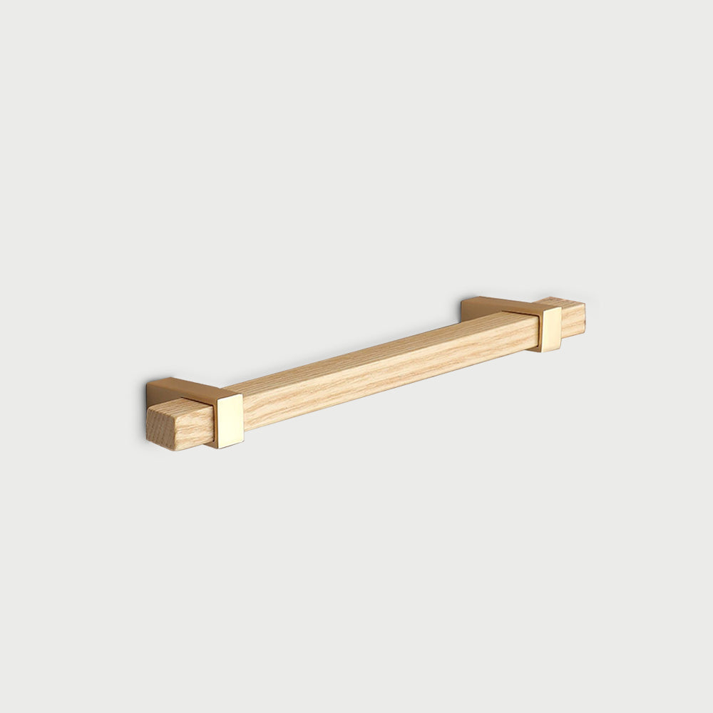 Architectural Square Walnut Wood Cabinet Pulls