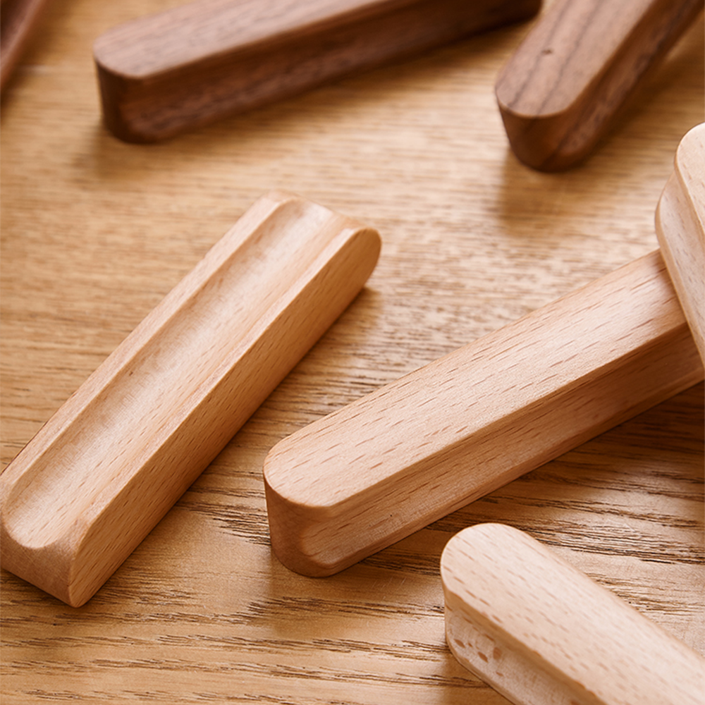 Rustic Coffee Wood Cabinet and Drawer Pulls