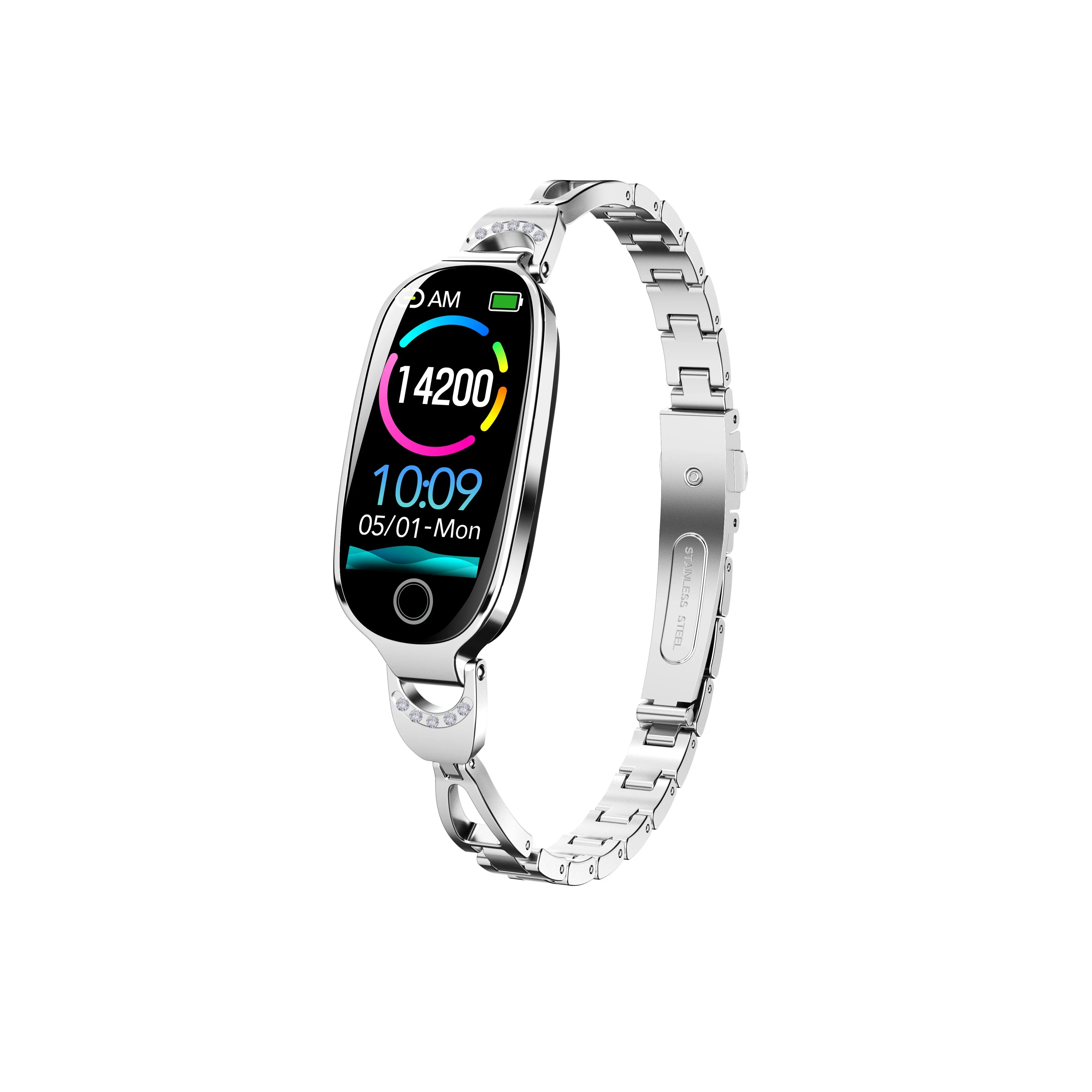 F81 Smart Watch – Metal Strap, 50+ Sports Modes & Fitness Tracking